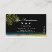 Blätter und Diamanten Moderne Wasserfarben Visitenkarte (Rückseite)