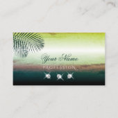 Blätter und Diamanten Moderne Wasserfarben Visitenkarte (Vorderseite)