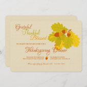 Blätter und Einladungen für Eichen (Vorne/Hinten)