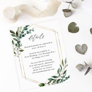 Blätter und Eukalyptus-Gold-Details Flyer
