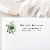 Blätter und Eukalyptus-Rücksendeadresse (Insitu)