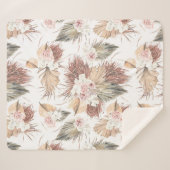 Blätter und exotische tropische Blume, getrocknet Sherpadecke (Vorderseite (Horizontal))