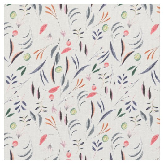 Blätter und Federn Muster Stoff (Nahaufnahme)