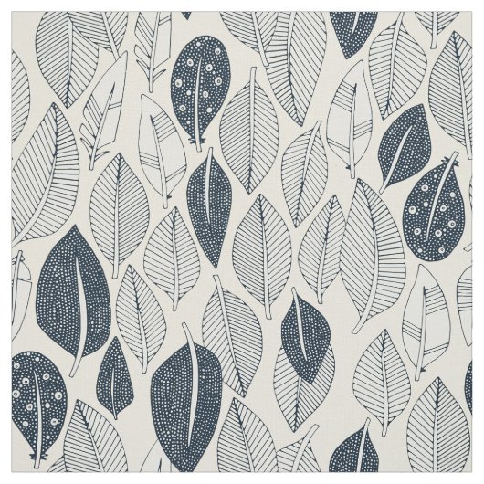 Blätter und Federn Stoff (Muster)