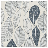 Blätter und Federn Stoff (Nahaufnahme)