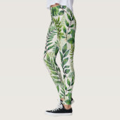 Blätter und Fernen Nahtloses Muster Leggings (Links)