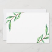 Blätter und Foto für grüne Wasserfarben | SAVE THE Date (Rückseite)