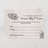 Blätter und Geburtstagsfeierlichkeiten Begleitkarte (Vorne/Hinten)