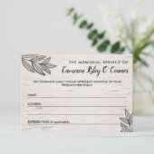 Blätter und Geburtstagsfeierlichkeiten Begleitkarte (Stehend Vorderseite)