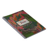 Blätter und geometrische Formen. Notebook Notizblock (Rechte Seite)