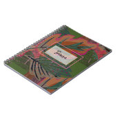 Blätter und geometrische Formen. Notebook Notizblock (Linke Seite)