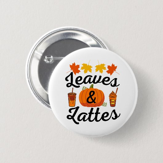 Blätter und Herbst Button (Vorne & Hinten)