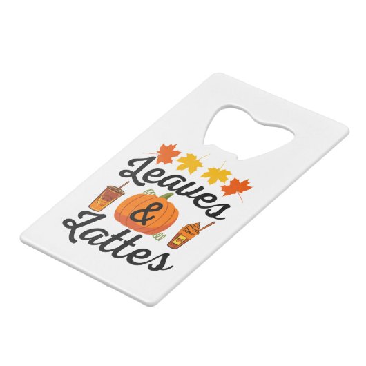 Blätter und Herbst Geldbeutel Flaschenöffner (Rückseite Schrägansicht)