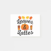 Blätter und Herbst Post-it Klebezettel (Vorderseite)