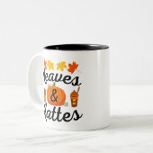 Blätter und Herbst Zweifarbige Tasse (Vorderseite Links)