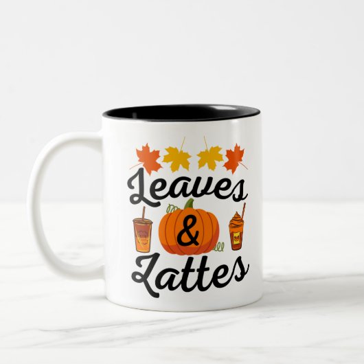 Blätter und Herbst Zweifarbige Tasse (Links)