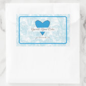 Blätter und Herz Rechteckiger Aufkleber (Tasche)