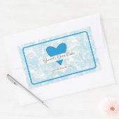 Blätter und Herz Rechteckiger Aufkleber (Umschlag)