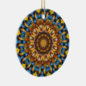 Blätter und Kieselsteine Mandala 02 Keramikornament (Rechts)
