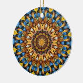 Blätter und Kieselsteine Mandala 02 Keramikornament (Links)