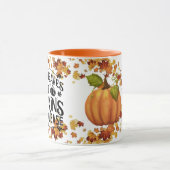 Blätter und Kürbis, bitte Tasse (Zentrum)