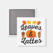 Blätter und Latte Herbst Herbst Magnet (Vorderseite/Rückseite)
