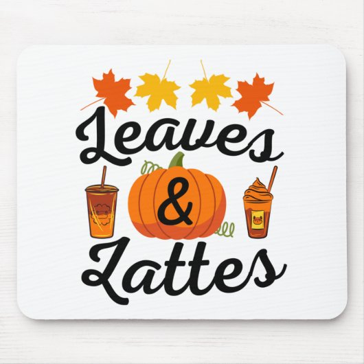 Blätter und Latte Herbst Herbst Mousepad (Vorne)