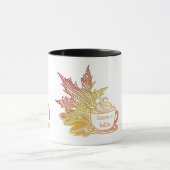 Blätter und Latten Fall Kaffeeproduktion Tasse (Zentrum)