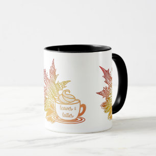 Blätter und Latten Fall Kaffeeproduktion Tasse