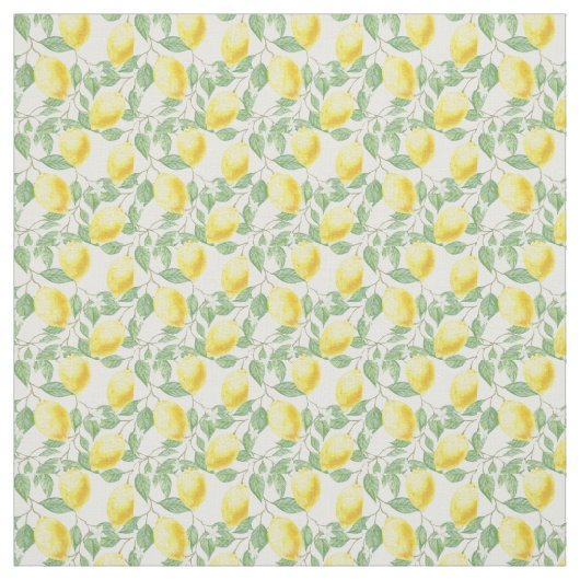 Blätter und Lemonen Stoff (Muster)