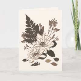 Blätter und Milchprodukte - durchsichtig auf Creme Karte