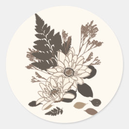 Blätter und Milchprodukte - durchsichtig auf Creme Runder Aufkleber