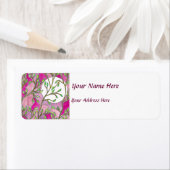 Blätter und Mond - Rosa Wasserfarben (Insitu)