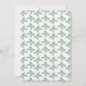 Blätter und Monogramm Einladung (Rückseite)