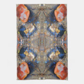 Blätter und Muscheln Muster II Geschirrtuch (Vertikal)