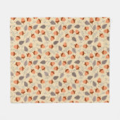 Blätter und Muster für Waldfarben Fleecedecke (Vorderseite (Horizontal))