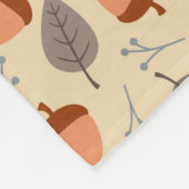 Blätter und Muster für Waldfarben Fleecedecke (Ecke)