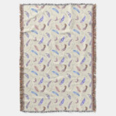 Blätter und Muster für Wasserfarben Decke (Vorderseite Vertikal)