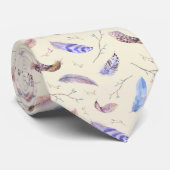 Blätter und Muster für Wasserfarben Krawatte (Gerollt)