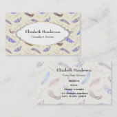 Blätter und Muster für Wasserfarben Visitenkarte (Vorne/Hinten)