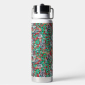 Blätter und Pflanze - Modernes Musterdesign Trinkflasche (Hinten)