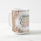 Blätter und Pumpen  Autmn Bitte Keramik Tasse (Vorderseite Links)