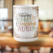 Blätter und Pumpen  Autmn Bitte Keramik Tasse