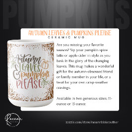 Blätter und Pumpen Autmn Bitte Keramik Tasse