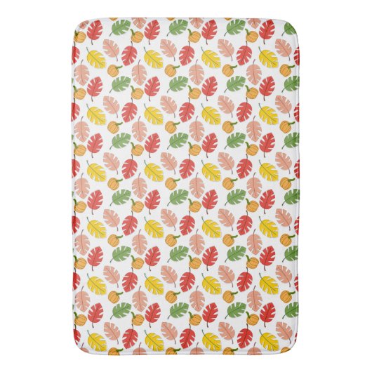 Blätter und Pumpkins Badematte (Vorderseite Vertikal)