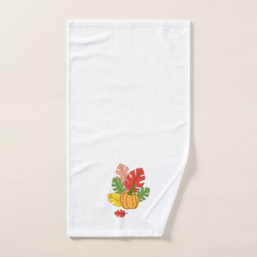 Blätter und Pumpkins Badhandtuch Set (Handtuch)