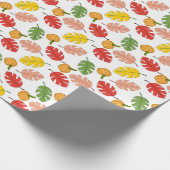Blätter und Pumpkins Geschenkpapier (Ecke)