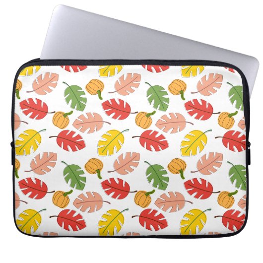 Blätter und Pumpkins Laptopschutzhülle (Vorderseite)