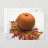 Blätter und Pumpkins Postkarte (Vorne/Hinten)