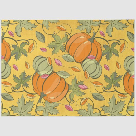 Blätter und Pumpkins Serie Design 20 Seidenpapier (Vorderseite)